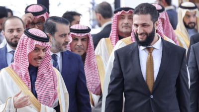 زياره  فيصل بن فرحان الي دمشق